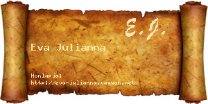 Eva Julianna névjegykártya